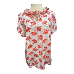 Boden Silk Blend Amanda Rose Print Top, Size 12